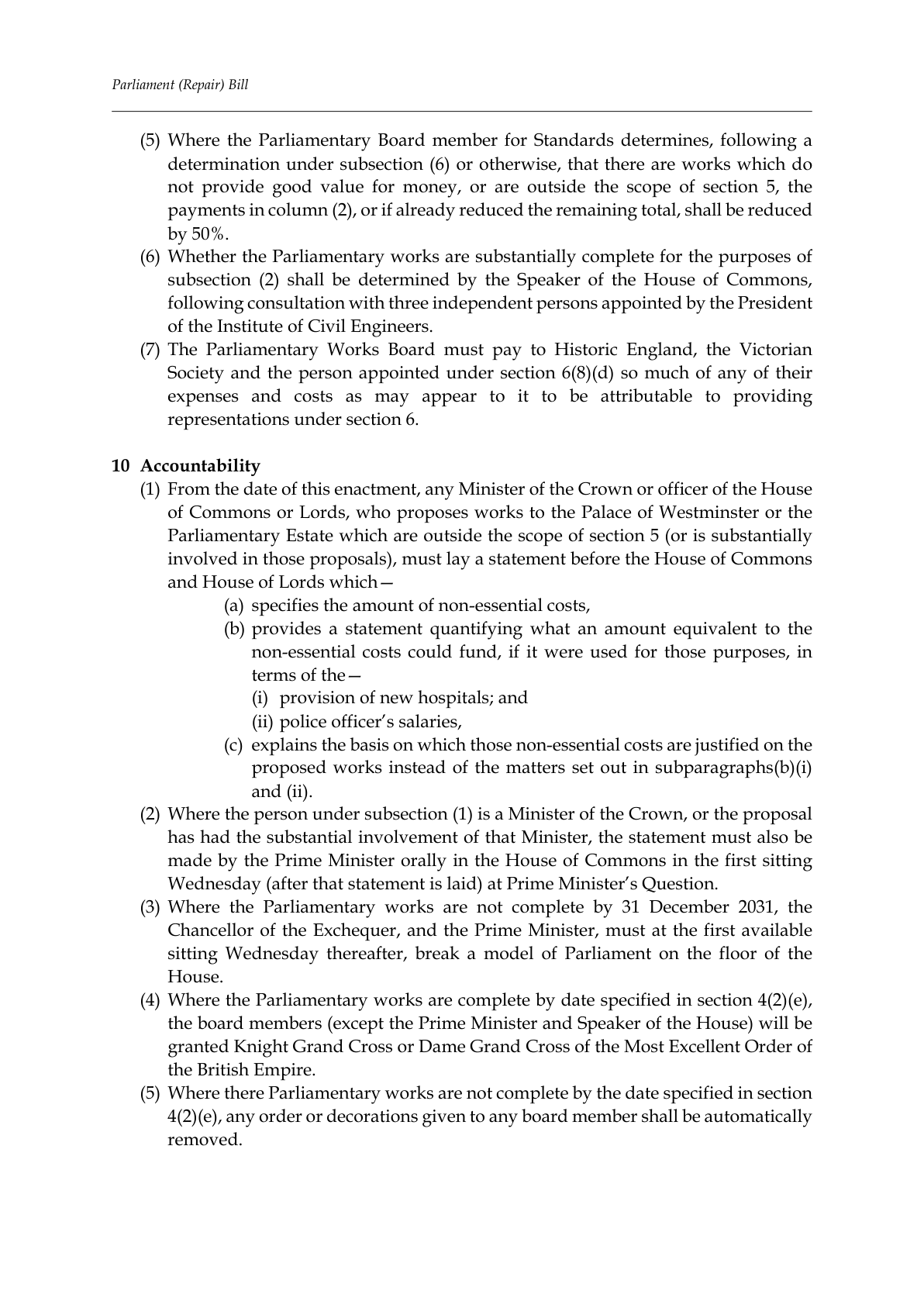 Parliament (Repair) Bill — page 8 of 12